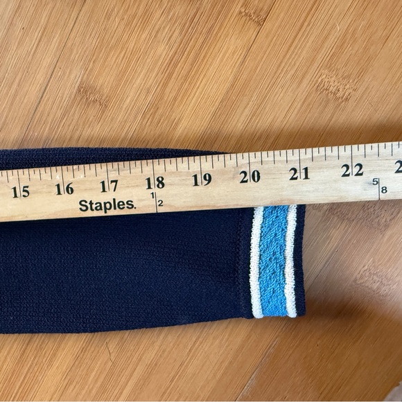 Vintage St. John Collection By Marie Claire Knit Cardigan Size 2 Blue‎ Zip up - Picture 8 of 12